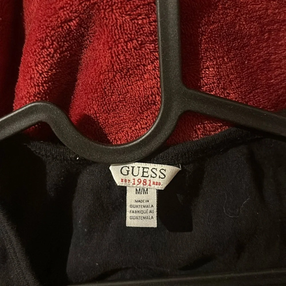 Y2K Guess Bedazzled  Black Tank Top Sz M - Picture 4 of 8